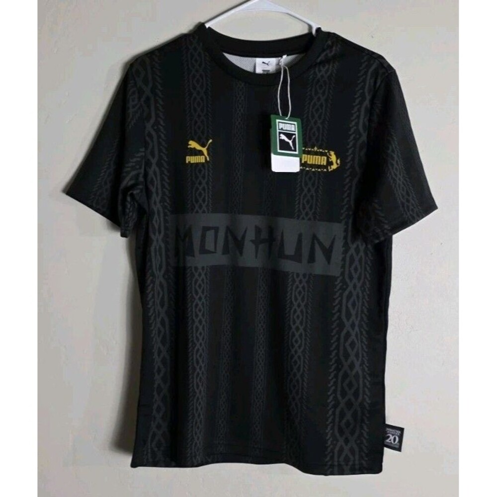 PUMA x MONSTER HUNTER 20th Football Short Sleeve Jersey Size Medium Black NWT